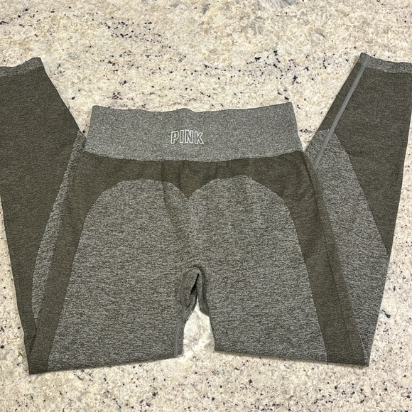 Victoria Secret PINK seamless leggings olive green sz Medium - Picture 4 of 8